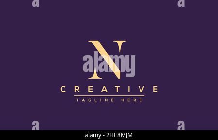 Modern creative N Logo Design and template. NN icon initial Based Monogram and Letters in vector Stock Vector