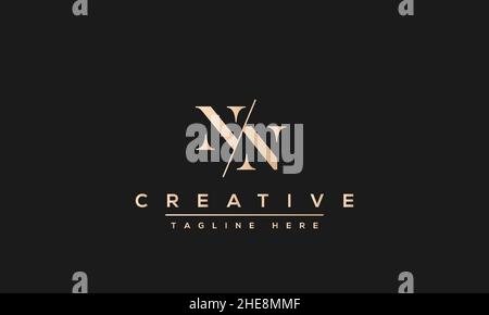Modern creative N Logo Design and template. NN icon initial Based Monogram and Letters in vector Stock Vector