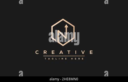 Modern creative N Logo Design and template. NN icon initial Based Monogram and Letters in vector Stock Vector