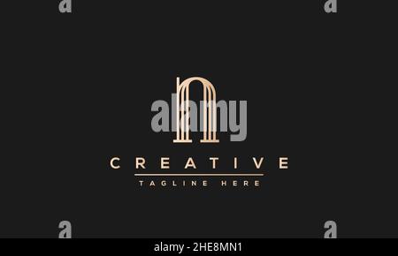 Modern creative N Logo Design and template. NN icon initial Based Monogram and Letters in vector Stock Vector
