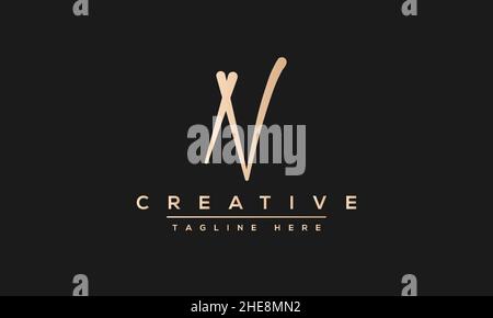 Modern creative N Logo Design and template. NN icon initial Based Monogram and Letters in vector Stock Vector