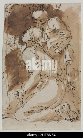 Salvator Rosa (Italian, 1615-1673) - Figure Studies Stock Photo