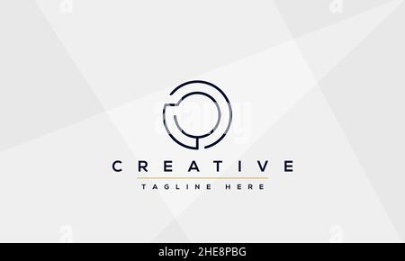 Creative abstract letter O logo design template. OO icon initial based monogram and symbol in vector Stock Vector