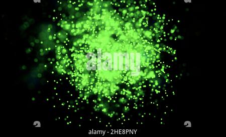 Animation of flying flickering particles form a mailing sign or message ...