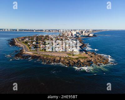 Aerial view of Punta del Este in Maldonado Uruguay Stock Photo