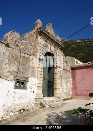 Archway in Skripero, Corfu, Greece Stock Photo