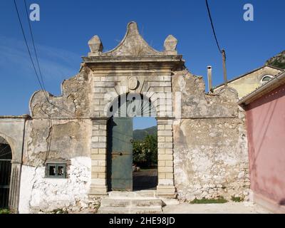 Archway in Skripero, Corfu, Greece Stock Photo