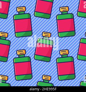 mouthwash seamless pattern vector illustration Stock Vector
