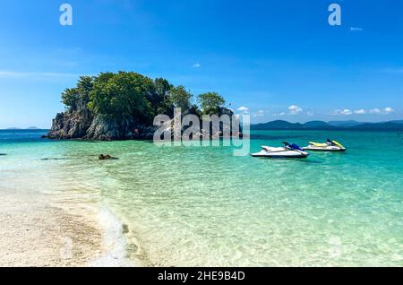 Aerial view of Koh Khai Nok in Phuket, Thailand Stock Photo