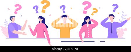 Problem and Solution in Business Solving to Look Ideas with the Concept of Teamwork Can use for Web Banner or Background Flat Illustration Stock Vector