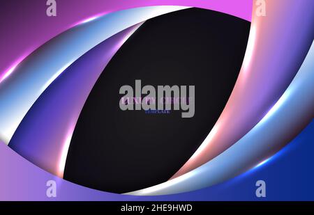 Abstract elegant template design of geometric circle template with glitters. Overlapping in copy space in middle background. Stock Vector
