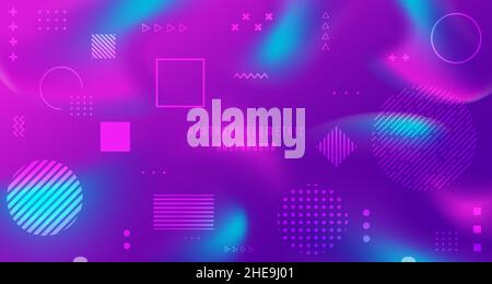 Abstract gradient futuristic shape pattern with geometric style template. Overlapping for creative style background. Stock Vector