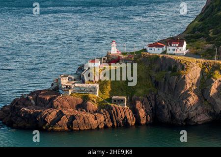 Fort Amherst Lighthouse, St. John's, Newfoundland, Canada. Stock Photo