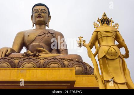 Giant Sakyamuni Buddha statue at Great Buddha Dordenma, Thimphu, Bhutan Stock Photo