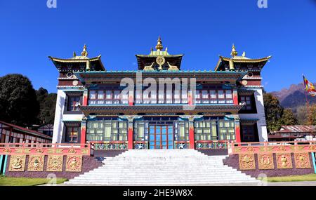 Khinmey Nyingma Monestery Tawang,A beautiful Monestery at Tawang,One of the best tourist place in Tawang Stock Photo