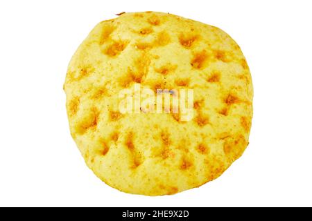 Pita bread with vegetables isolated on white background Stock Photo