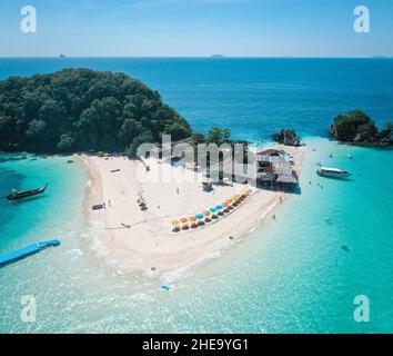 Aerial view of Koh Khai Nok in Phuket, Thailand Stock Photo