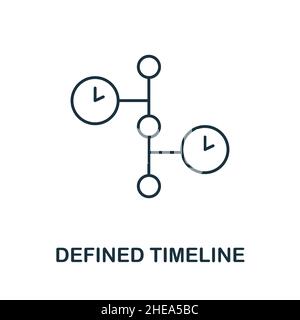 Defined Timeline icon. Line element from corporate development collection. Linear Defined Timeline icon sign for web design, infographics and more. Stock Vector
