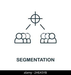 Segmentation icon. Line element from corporate development collection. Linear Segmentation icon sign for web design, infographics and more. Stock Vector
