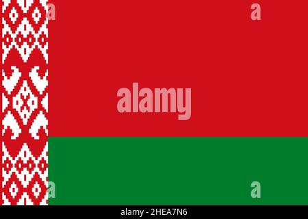 Belarus official flag of country Stock Vector