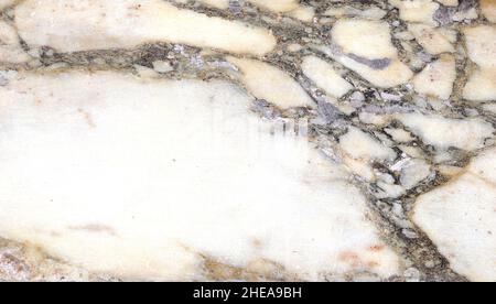 Marble textures of white, yellow and light grey color. Horizontal background with natural marble pattern Stock Photo