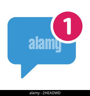 chat notification icon vector for your web design, logo, UI. illustration Stock Vector