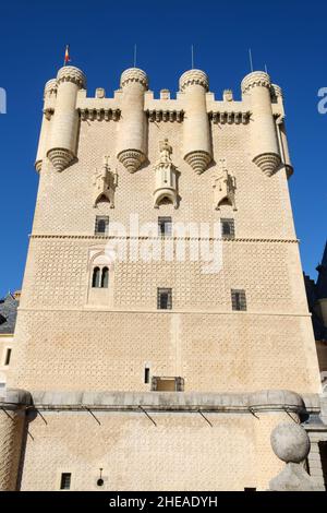 Decoration on the walls of the Alcazar of Segovia, Spain Stock Photo