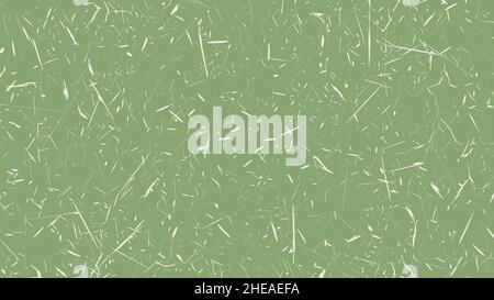 Small dry leaves and twigs of plants on green background. Carelessly scattered dry debris of plant residues. Texture of old poster back. Vector Stock Vector