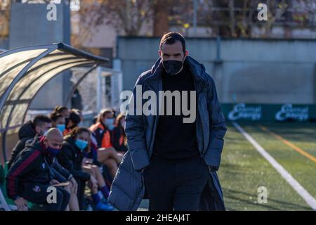 Seville, Spain. 09th Jan, 2022. Juan Carlos Amoros, manager of Real Betis Women, seen during the Primera Division Femenina match between Real Betis Women and Levante UD Women at Luis del Sol Sports City in Seville. (Photo credit: Mario Diaz Rasero Credit: Gonzales Photo/Alamy Live News Stock Photo