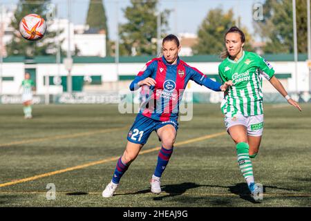 Seville, Spain. 09th Jan, 2022. Aldana Cometti (21) of Levante UD Women seen during the Primera Division Femenina match between Real Betis Women and Levante UD Women at Luis del Sol Sports City in Seville. (Photo credit: Mario Diaz Rasero Credit: Gonzales Photo/Alamy Live News Stock Photo