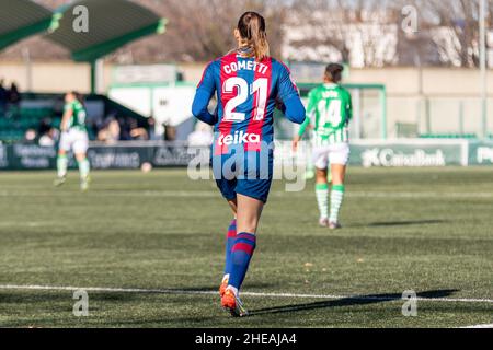 Seville, Spain. 09th Jan, 2022. Aldana Cometti (21) of Levante UD Women seen during the Primera Division Femenina match between Real Betis Women and Levante UD Women at Luis del Sol Sports City in Seville. (Photo credit: Mario Diaz Rasero Credit: Gonzales Photo/Alamy Live News Stock Photo