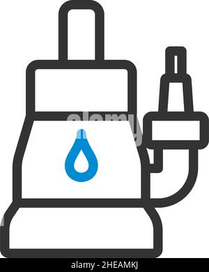 Submersible Water Pump Icon. Editable Bold Outline With Color Fill Design. Vector Illustration. Stock Vector