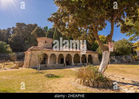Historical Greek Orthodox monastery of Zvernec near Vlore, Albania Stock Photo