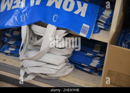 Copenhagen/Denmark./10 January 2022/    German Aldi grocery storeis openss on Christms day in Kastrup on Amagare in danish capital Ka<strup Copenahgen  Denamrk, (Photo.Francis Joseph Dean /Dean Pictures) Stock Photo