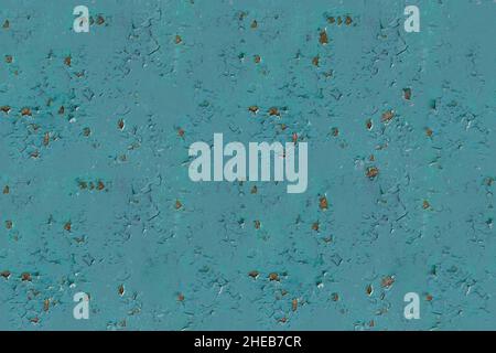 Concrete texture - close-up of a fragment of an old concrete wall with remnants of blue paint Stock Photo