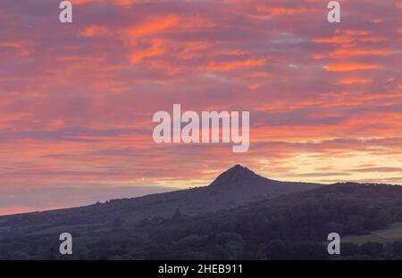 Sharptor sunset on Bodmin Moor Stock Photo