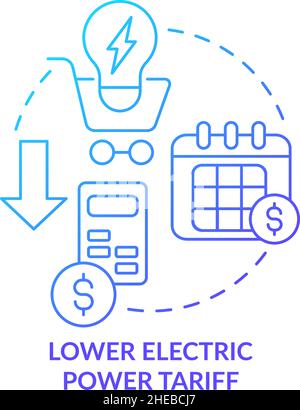 Electric power distribution blue gradient concept icon Stock Vector ...