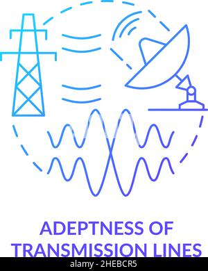 Electric power distribution blue gradient concept icon Stock Vector ...