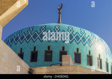 King Abdullah I Mosque in Amman, Jordan. It was built in 1982 - 1989 Stock Photo
