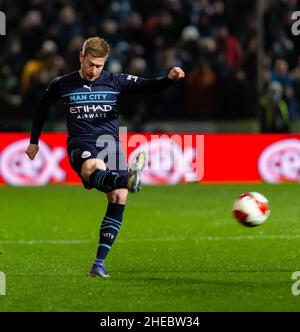 Kevin De Bruyne Manchester City Picture: Martin Smith/AHPIX LTD, Football, Emirates FA Cup Third Round, Swindon Town v Manchester City, County Ground, Stock Photo