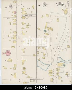 Sanborn Fire Insurance Map from Clinton, Middlesex County, Connecticut. Stock Photo