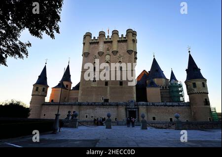 Alcazar de Segovia Medieval castle and national monument. Stock Photo