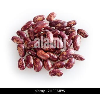 Heap of red pinto beans isolated on white background Stock Photo