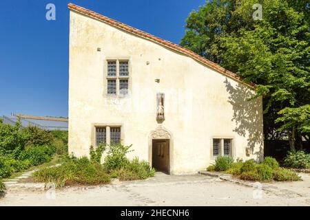 France, Vosges, Domremy la Pucelle, birthplace of Joan of Arc, 15th century house where Joan of Arc was born labelled Maison des Illustres (house of a famous person) Stock Photo