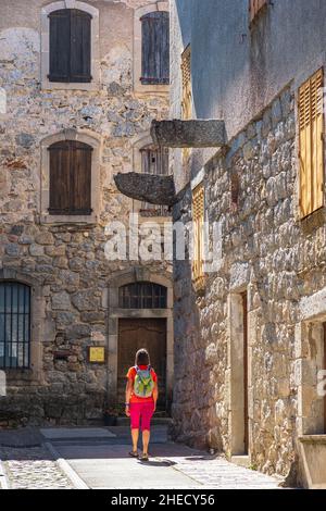 Village in the heart of the French Cevennes national park in full ...