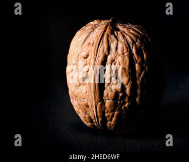 Walnuts on dark background Stock Photo