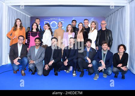 Rome, Italy , 10 January , 2022 Pictured left to right, the cast      during football Photocall fiction Rai Doc second season Credit: Massimo Insabato/Alamy Live News Stock Photo