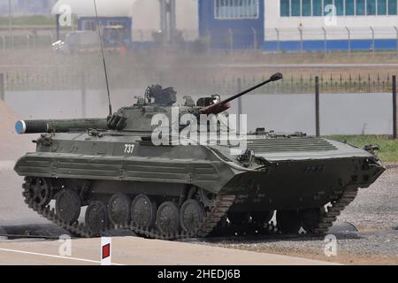 KAZAKHSTAN ARMY BMP-2 AMPHIBIOUS INFANTRY FIGHTING VEHICLE. Stock Photo