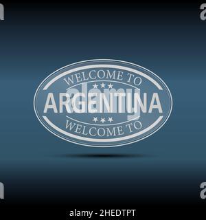 Vector logo for Republic of Argentina, fridge magnet, original argentinian symbol Stock Vector