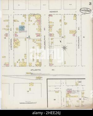 Sanborn Fire Insurance Map from Egg Harbor City, Atlantic County, New Jersey. Stock Photo